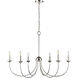Huxley 6 Light 29 inch Polished Nickel Chandelier Ceiling Light